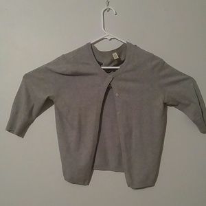Nordstrom brass plum gray quarter sleeve cardigan